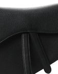 Grained Calfskin Saddle Bag Black