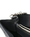 Calfskin Y Quilted Monogram Medium Loulou Chain Satchel Storm