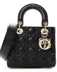 Lambskin Cannage Small My ABCD1OR Lady D1OR Black