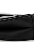 Grained Calfskin Saddle Bag Black