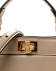 Shiny Nappa Petite Peekaboo I SEE U Satchel Tortora