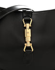 Boarded Dyana Lux Calfskin Small Jackie 1961 Hobo Black