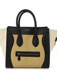 Velluto Calfskin Mini Tri-Color Luggage Vanilla