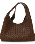 Intrecciato Medium Campana Shoulder Bag Tannin