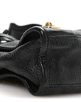 Chevre Gold Metallic Edge Hardware Mini City Black