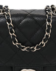 Caviar Quilted Classic Phone Holder Black