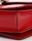 Box Calfskin Small Classic Box Flap Bag Red