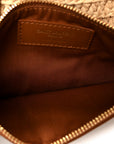 Raffia Calfskin Le 5 A 7 Small Hobo Natural Brick