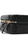 Caviar Quilted Small CC Filigree Vanity Case Black