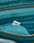 Tessuto Nylon Saffiano Crossbody Bag Turchese