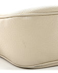 Pebbled Calfskin Small Soho Disco Bag Off White