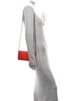 Nappa Intrecciato Continental Wallet on Chain Red