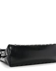 Calfskin Y Quilted Monogram Medium Loulou Chain Satchel Black