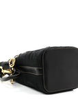 Canvas Vitello King F is FNDI FF Embroidered Mini Mon Tresor Bucket Bag Black