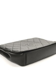 Lambskin Quilted Large Diamond CC Flap Black