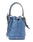Vitello Liberty F is FNDI FF 1974 Embossed Mini Mon Tresor Bucket Bag Nebula