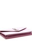 Metallic Calfskin Monogram Envelope Chain Wallet New Azalea