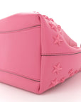 Calfskin Star Studded Bon Bon Bucket Bag Candy Pink