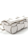 Nappa Maxi Intreccio Padded Cassette Crossbody Bag Chalk