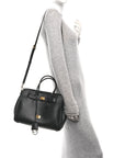 Smooth Calfskin Small Bel Air Carry All Bag Black