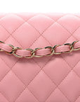 Caviar Quilted Jumbo Double Flap Pink