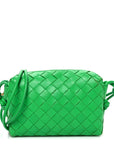 Nappa Intrecciato Mini Loop Camera Bag Parakeet