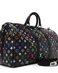 LV X TM Monogram Multicolor Keepall Bandouliere 50 Black