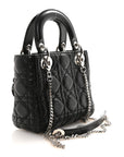 Lambskin Cannage Mini Lady D1OR Black
