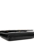 Lambskin Quilted Wallet On Chain WOC Black