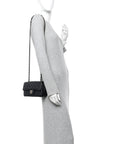 Lambskin Quilted Mini Rectangular Flap Black