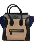 Elephant Calfskin Suede Mini Tri-Color Luggage Sand