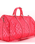 Monogram Fluo See Through Keepall Bandouliere 50 Rose