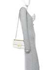 Saffiano Flap Shoulder Bag Talco