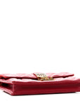 Lambskin Cannage D1ORaddict Wallet On Chain Clutch Fuchsia