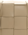 Lambskin Maxi Intrecciato Cassette Camera Bag Travertine