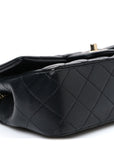 Lambskin Quilted Mini Rectangular Flap Black