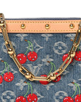LV X TM Monogram Denim Cerises Pochette Accessories Blue