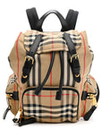 Nylon Vintage Check Medium Rucksack Backpack Antique Yellow