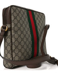 GG Supreme Monogram Web Medium Ophidia Messenger Bag Brown