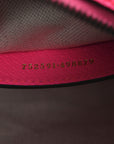 GG Supreme Monogram Textured Dollar Calfskin Web Ophidia Small Crossbody Bag Beige Ebony Fuchsia