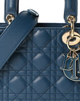 Lambskin Cannage Small My ABCD1OR Lady D1OR Deep Ocean