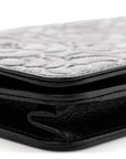Caviar Camellia Embossed Wallet On Chain WOC Black