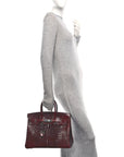 Shiny Porosus Crocodile Birkin 35 Bourgogne