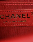 Caviar Quilted Medium Boy Flap Red
