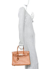Ostrich Birkin 30 Cognac