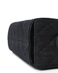 Denim Quilted Mini CHNL 25 Handbag Dark Blue