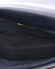 Lambskin Quilted Large CHNL 19 Flap Navy Blue