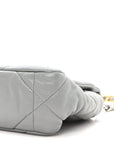 Goatskin Quilted Medium CHNL 19 Flap Grey
