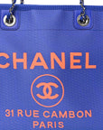 Mixed Fibers Small Deauville Tote Blue Orange
