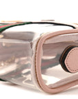 Vinyl Web Mini Ophidia Transparent Shoulder Bag Perfect Pink